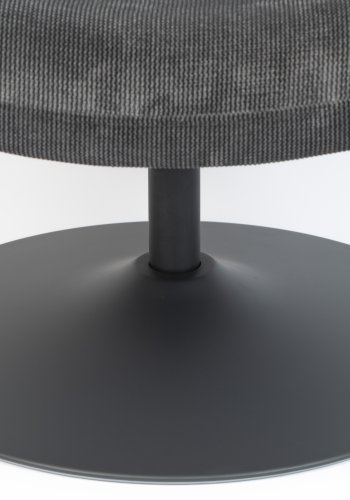 ZUIVER Bubba drejestol - mrkegr fljl polyester/nylon og stl