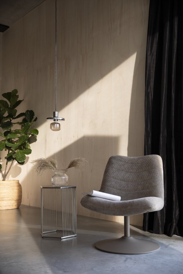 ZUIVER Bubba drejestol - beige fljl polyester/nylon og stl