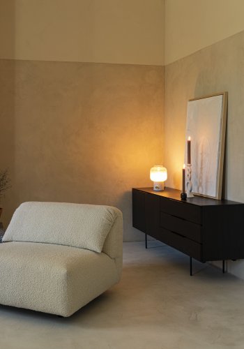 ZUIVER Wings Loveseat, m. foldbar nakkesttte - caramel brun polyester og plast