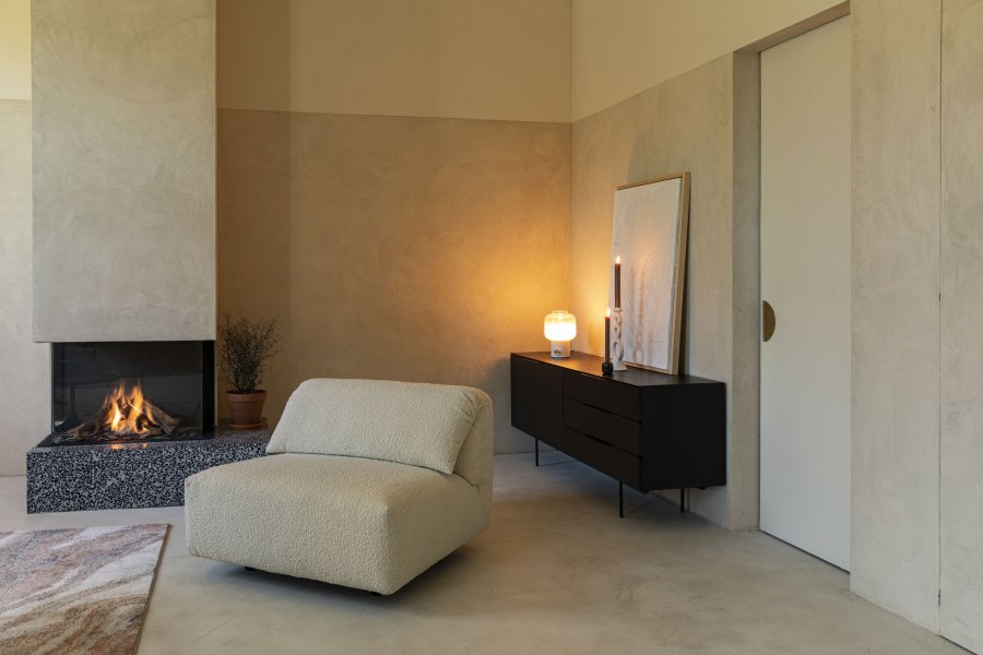 ZUIVER Wings Loveseat, m. foldbar nakkesttte - caramel brun polyester og plast