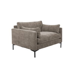 ZUIVER Summer Love Seat, m. armln - coffee polyester og stl