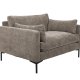 ZUIVER Summer Love Seat, m. armln - coffee polyester og stl