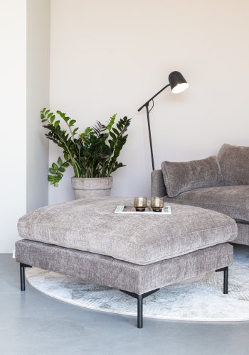 ZUIVER Summer Love Seat, m. armln - coffee polyester og stl