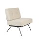 ZUIVER Bowie loungestol - beige polyester og stl