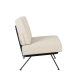 ZUIVER Bowie loungestol - beige polyester og stl