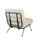 ZUIVER Bowie loungestol - beige polyester og stl