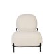WHITE LABEL LIVING Polly loungestol - elfenben bamsestof og jern