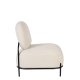 WHITE LABEL LIVING Polly loungestol - elfenben bamsestof og jern