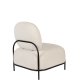 WHITE LABEL LIVING Polly loungestol - elfenben bamsestof og jern