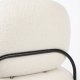 WHITE LABEL LIVING Polly loungestol - elfenben bamsestof og jern