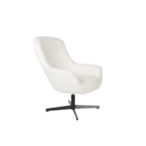 WHITE LABEL LIVING Yuki loungestol, m. armln - offwhite stof