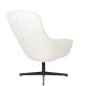 WHITE LABEL LIVING Yuki loungestol, m. armln - offwhite stof