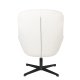 WHITE LABEL LIVING Yuki loungestol, m. armln - offwhite stof
