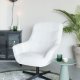 WHITE LABEL LIVING Yuki loungestol, m. armln - offwhite stof