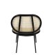 ZUIVER Spike loungestol - natur rattan og sort stl