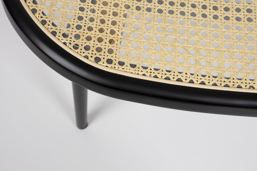 ZUIVER Spike loungestol - natur rattan og sort stl