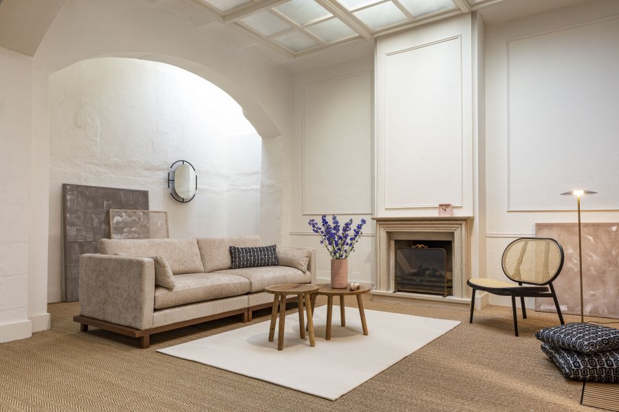 ZUIVER Spike loungestol - natur rattan og sort stl