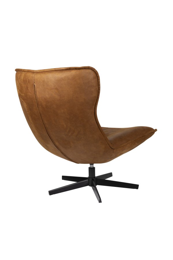 WHITE LABEL LIVING John drejestol - cognac kunstlder og metal