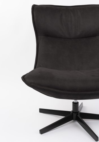 WHITE LABEL LIVING John drejestol - antracitgr kunstlder og metal