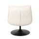 WHITE LABEL LIVING Jax loungestol - offwhite bouclé og metal