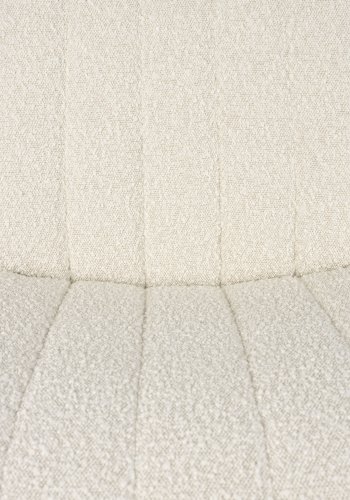 WHITE LABEL LIVING Jax loungestol - offwhite bouclé og metal