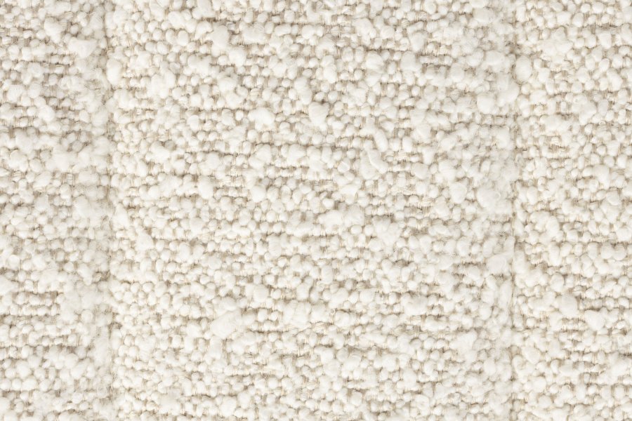 WHITE LABEL LIVING Jax loungestol - offwhite bouclé og metal