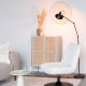 WHITE LABEL LIVING Jax loungestol - offwhite bouclé og metal