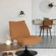 WHITE LABEL LIVING Jax loungestol - okker bouclé og metal
