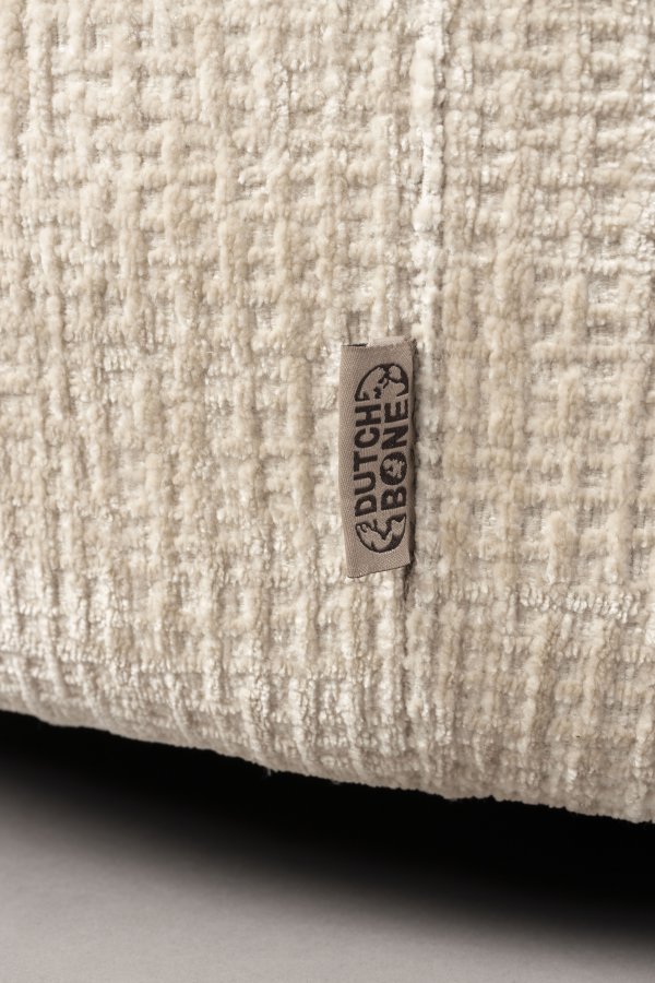 DUTCHBONE Tilbury drejestol - beige polyester og metal