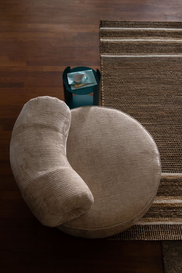 DUTCHBONE Tilbury drejestol - beige polyester og metal