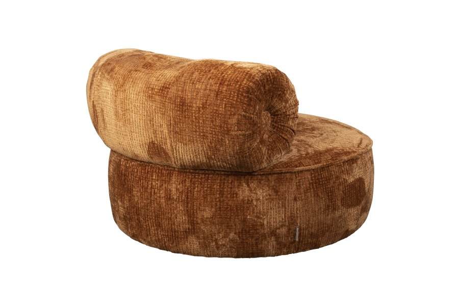 DUTCHBONE Tilbury drejestol - brndt orange polyester og metal