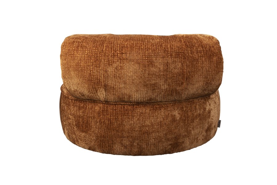 DUTCHBONE Tilbury drejestol - brndt orange polyester og metal