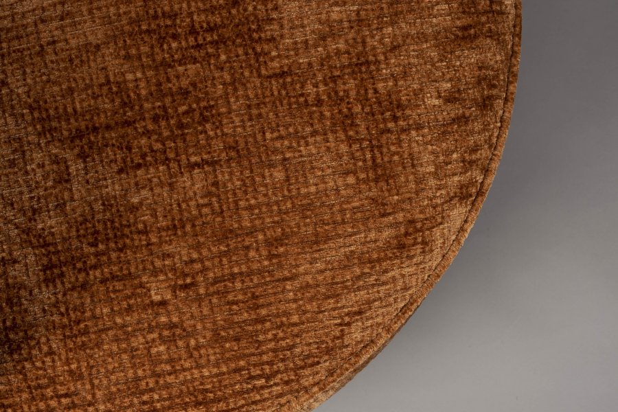 DUTCHBONE Tilbury drejestol - brndt orange polyester og metal