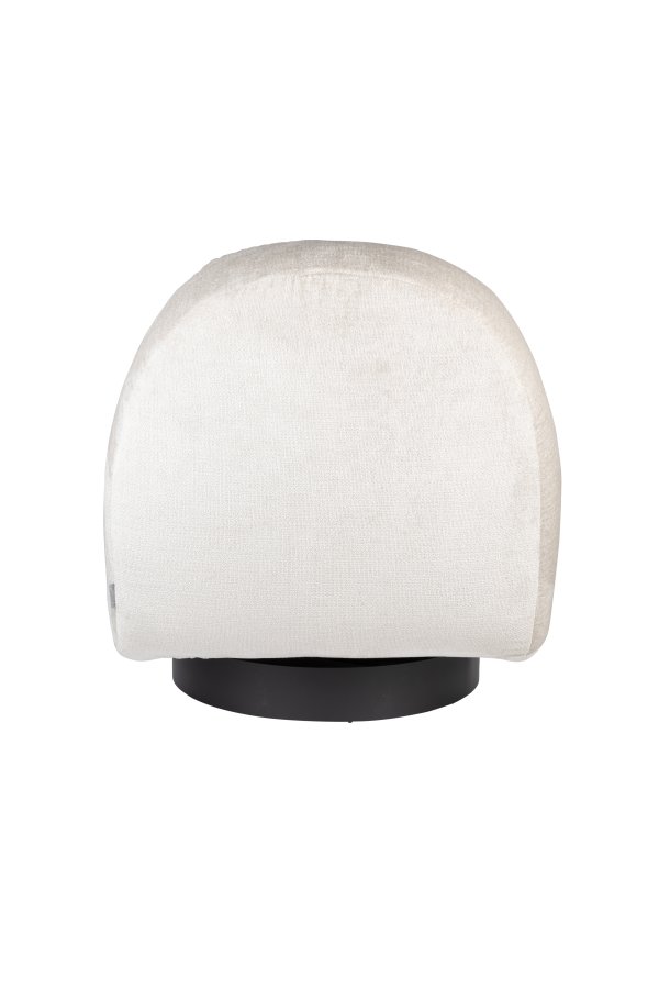 ZUIVER Eden drejestol - sand polyester og sort stl