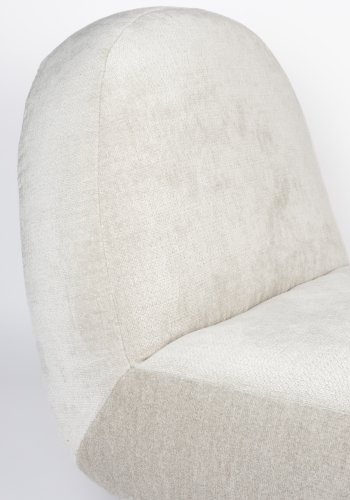 ZUIVER Eden drejestol - sand polyester og sort stl