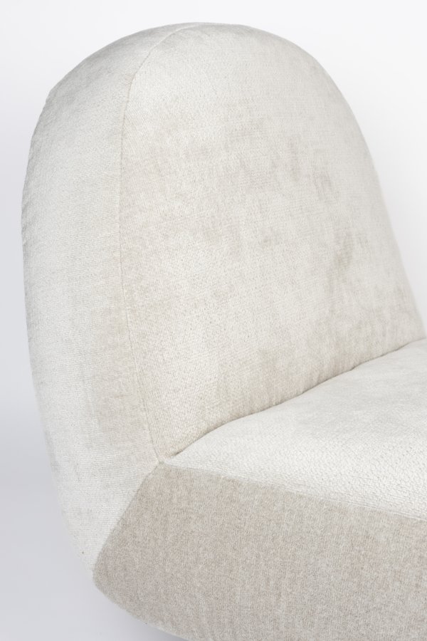 ZUIVER Eden drejestol - sand polyester og sort stl