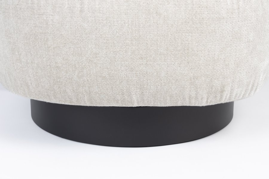 ZUIVER Eden drejestol - sand polyester og sort stl