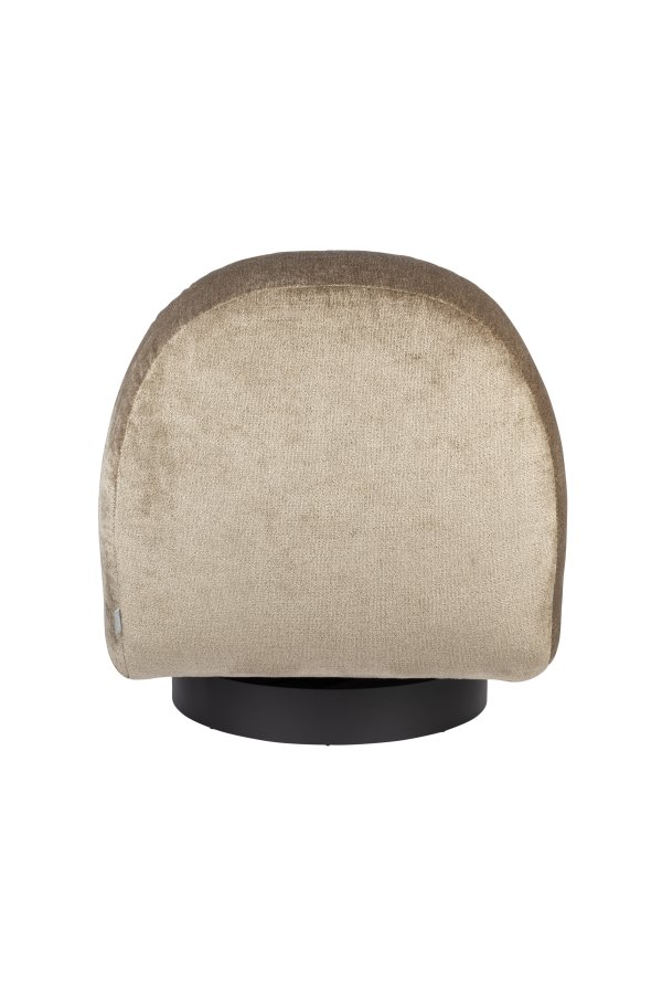 ZUIVER Eden drejestol - mosgrn polyester og sort stl