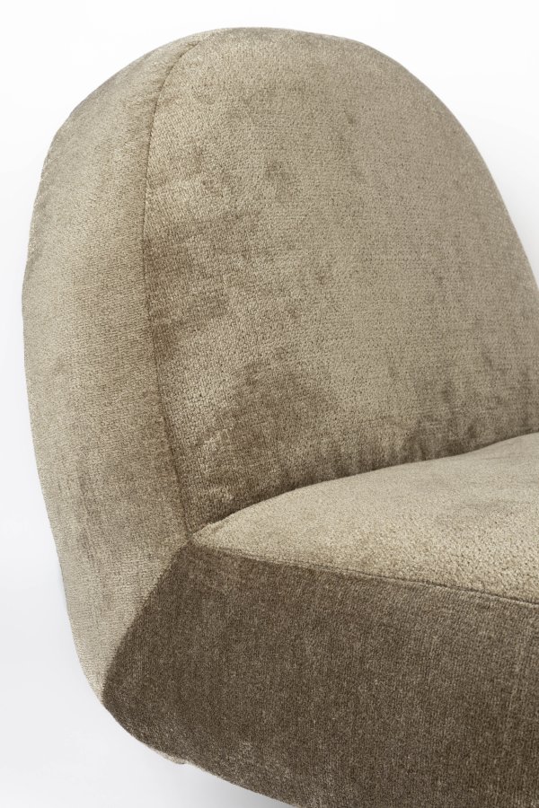 ZUIVER Eden drejestol - mosgrn polyester og sort stl