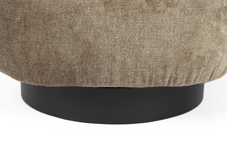 ZUIVER Eden drejestol - mosgrn polyester og sort stl