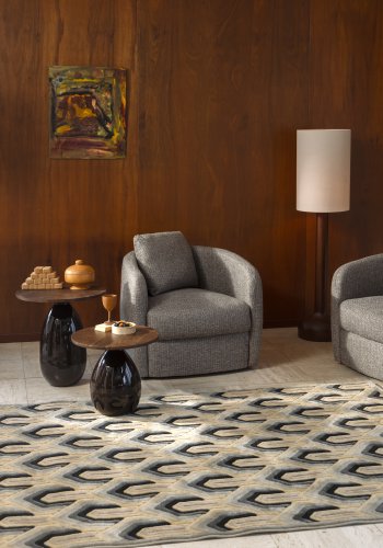 DUTCHBONE Boho loungestol, m. armln - gr akryl/polyester