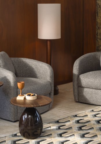 DUTCHBONE Boho loungestol, m. armln - gr akryl/polyester