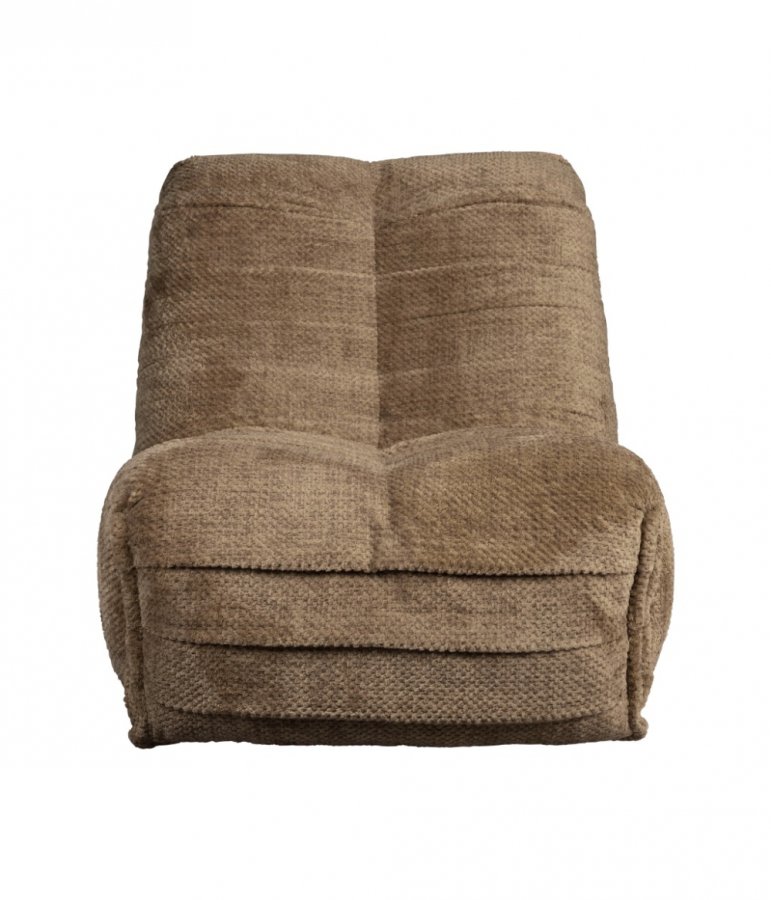 DUTCHBONE Hamilton recliner stol, m. USB-stik - brun polyester og tr