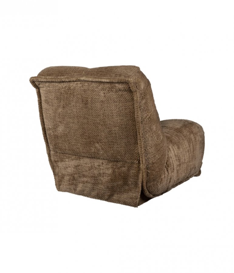 DUTCHBONE Hamilton recliner stol, m. USB-stik - brun polyester og tr