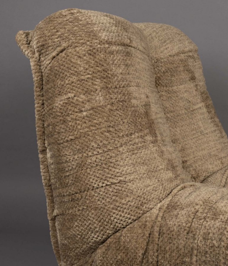 DUTCHBONE Hamilton recliner stol, m. USB-stik - brun polyester og tr