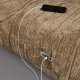DUTCHBONE Hamilton recliner stol, m. USB-stik - brun polyester og tr