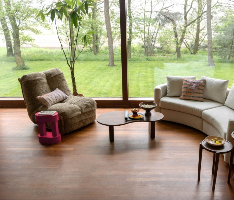 DUTCHBONE Hamilton recliner stol, m. USB-stik - brun polyester og tr