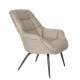 WHITE LABEL LIVING Comfortable Thomas loungestol, m. armln - brun stof og metal