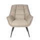 WHITE LABEL LIVING Comfortable Thomas loungestol, m. armln - brun stof og metal