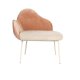 ZUIVER Friuli loungestol - lyserd/beige polyester og beige stl